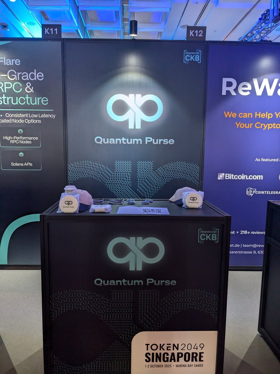 RunningCKB's tweet image. 🇸🇬 if you are in Singapore for Token2049, stop by booth K-12 on the 5th floor to try out @quantumpurse !