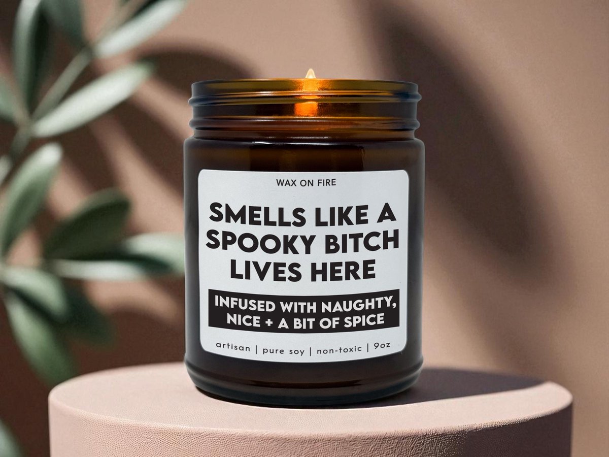 I just received Smells Like A Spooky Bitch Lives Here Funny Halloween Candle Cute Halloween Candles Halloween Gifts Halloween Decor Halloween Obsessed from Daxtas via Throne. Thank you! throne.com/varindel #Wishlist #Throne