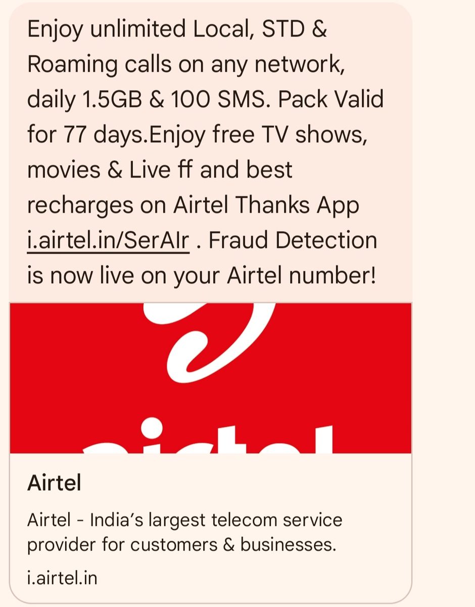 sese_eive's tweet photo. This morning, I recharged my phone with a pack for 84 days, but the plan actually lasted for 77 days only, ripping out 7 days from the validity.
Is this the new loot? @airtelindia @AirtelNews1 ? https://t.co/npsypFqcrj