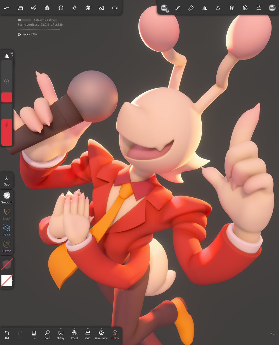 _tanpoppy's tweet image. quick sculpt of @Porkyuuuupine 's bug! you are everythang to me ... #tenna #deltarune