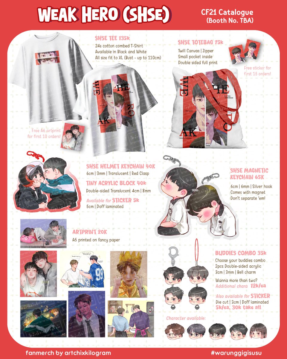 WEAK HERO fan-merch by
#warunggigisusu 

#comifuro21 #comifuro21catalogue #CFXXI #SHSE #HWJH #weakhero