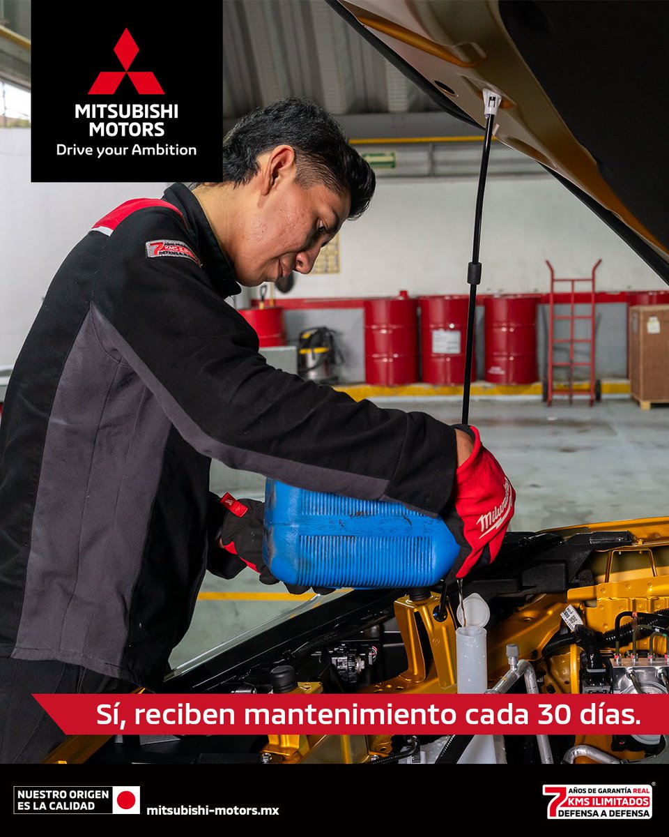 MitsubishiMex's tweet photo. Sí, así de precisos somos para mantener nuestras unidades en perfectas condiciones.​
#MitsubishiMotors https://t.co/nOLnldSqvC
