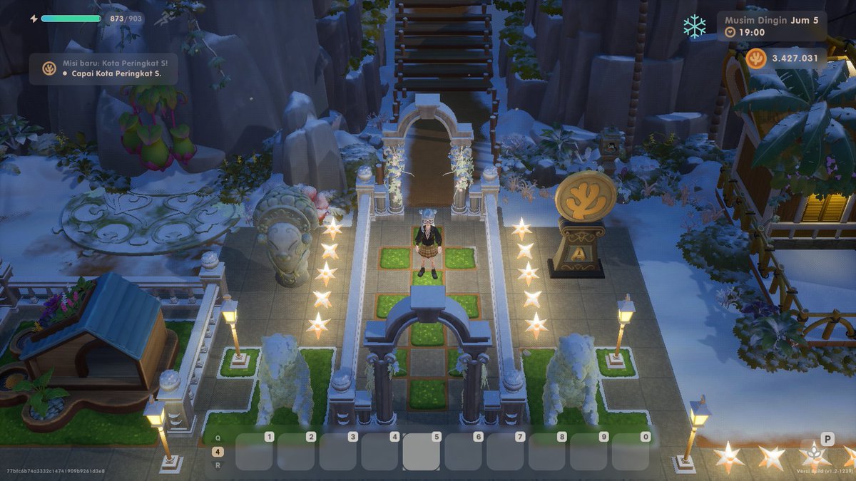 stairwaygames's tweet photo. You’d think a winter night at the farm would be freezing and dim. But instead, this farm feels bright and welcoming, like it’s been decorated by the stars. Would you spend a night here? 

Farm designed by shugalaxy (IG)

#CIFarmDesigns @coralislandgame https://t.co/5xBlDhLUgn
