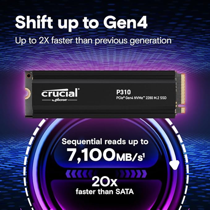 JOYSHOP07's tweet image. Crucial P310 4TB NVMe 🤯 7,100MB/s Gen4 speed, heatsink included + 29% OFF ($201.99). 🚀 Stop throttling—upgrade today! 👇
Link: amzn.to/48aZ7hQ

C8KE: c8ke.com/JOYSHOP

KIT: kit.co/JOY_SHOP

#Crucial #P310 #Gen4SSD #Gaming #TechDeals #NVMe #AmazonTech #USA