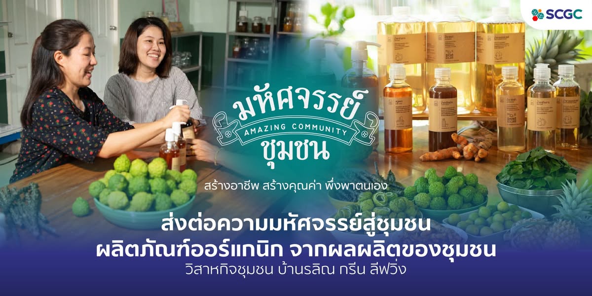 จากความมุ่งมั่นของคนรุ่นใหม่ที่อยากทำธุรกิจภายใต้แนวคิดรักษาสิ่งแวดล้อม สู่การเป็นส่วนหนึ่งของ “มหัศจรรย์ชุมชน” ที่ได้เชื่อมโยงผลผลิตจากชาวบ้าน ต่อยอดเป็นผลิตภัณฑ์ออร์แกนิกที่ดีต่อผู้ใช้งาน 

อ่านเพิ่มเติม bit.ly/4gMK7Jb