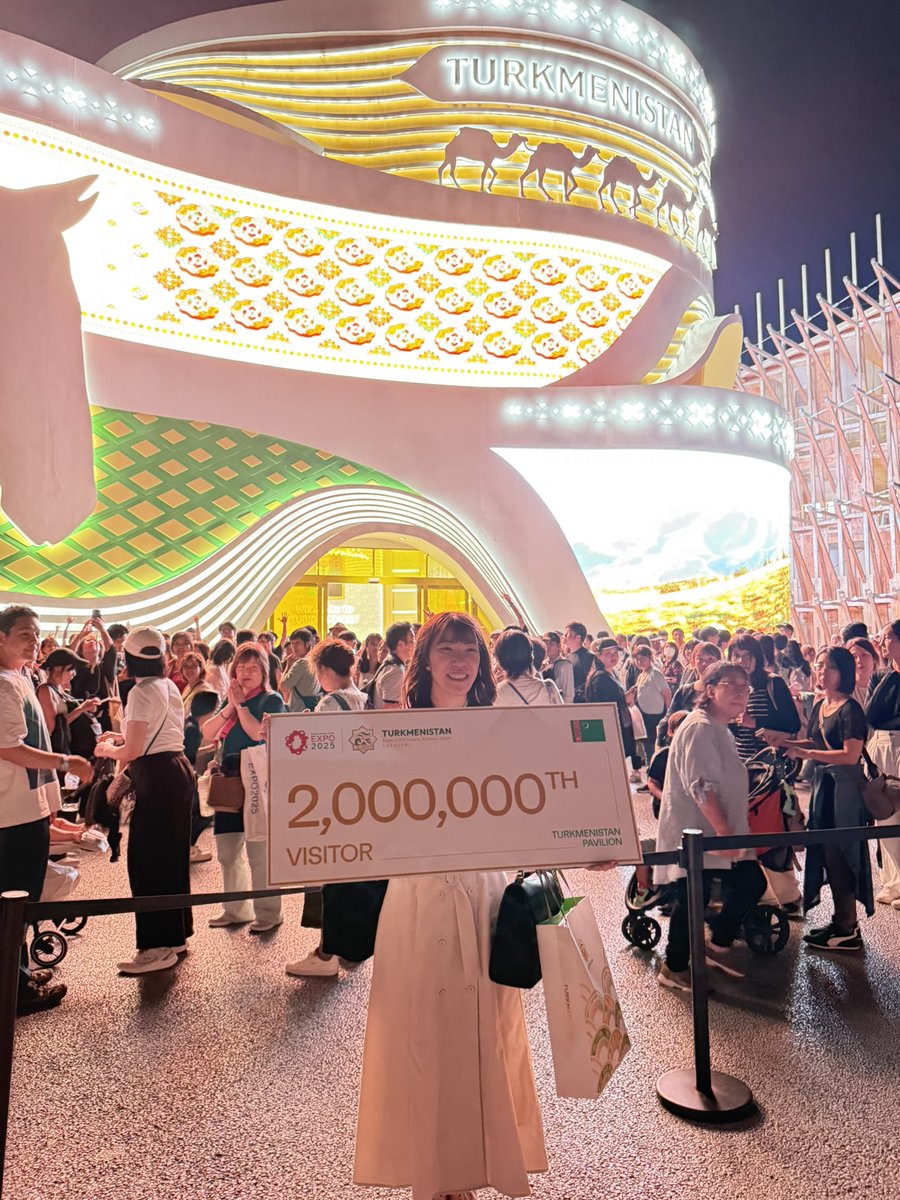 2 million visitors 🎉🎉🎉
#TurkmenistanPavilion #ExpoOsaka2025