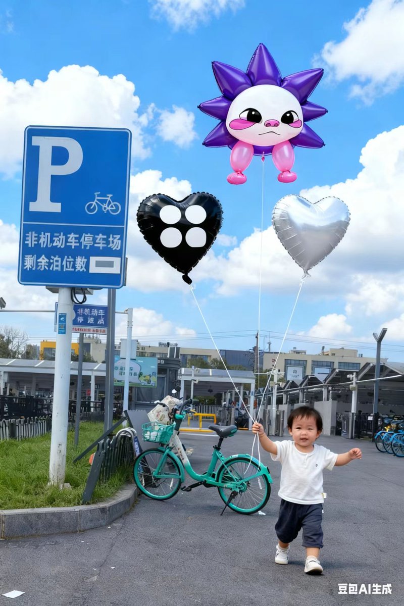 suimsix's tweet photo. @fortytwonetwork @ChogNFT 

气球飞上蓝色的天际 https://t.co/0hFQ8RaJbB