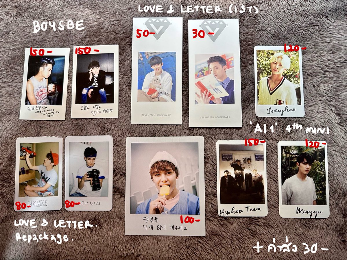 ausavaa's tweet photo. ปล่อยของสะสมค่า การ์ด official album อัลบัมเการุ่นช่วงแรกๆ+carat membership official ค่าา #ตลาดนัดสวนแครอท #ตลาดนัดSeventeen มีเพิ่มเติมเยอะค่ะจะทยอยลงเรื่อยๆ https://t.co/F68frPfJAO