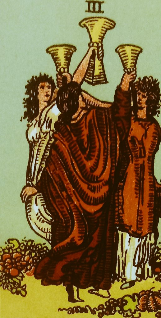mysticjames1111's tweet image. 01/10/25
3 of Cups
Original Rider Waite #Tarot 
It looks like you'll be attending some #celebrations in the next couple of moths or so.
Expect incoming invitations to #festivities and social events.