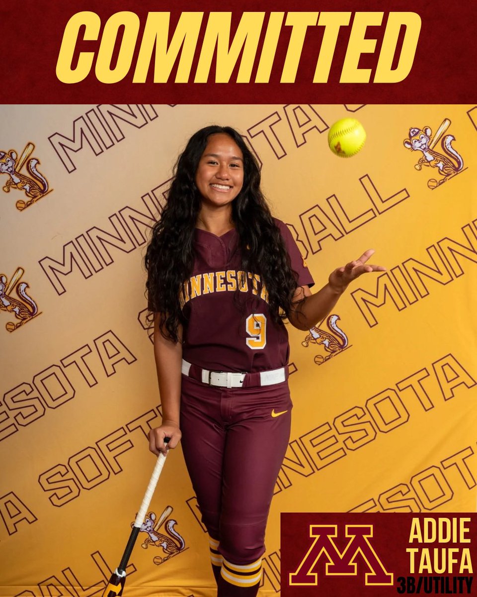 BreakersLabs18G's tweet photo. 🚨COMMITMENT ALERT🚨

Congrats to our 2027 @aktaufa on her commitment to continue her academic &amp; softball journey at University of Minnesota!

The Gophers are gaining an outstanding 3B/Utility &amp; amazing teammate. Proud of you, Addie!

#committed #breakerslabs18ugoldbobby https://t.co/3Fs4KASGGH