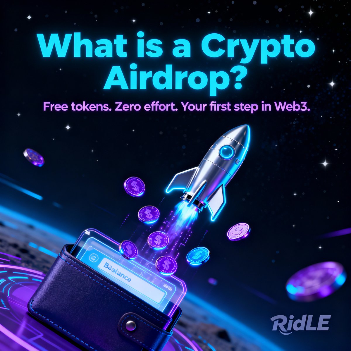 myridle_token's tweet photo. New to #Crypto? 🚀 Airdrops are one of the easiest ways to grow your wallet without big capital. With just simple tasks, you can claim tokens for FREE. Ready to start your journey with #RidLE? 💎
#Airdrop #CryptoCommunity #Web3 https://t.co/q2bNuPkjRJ