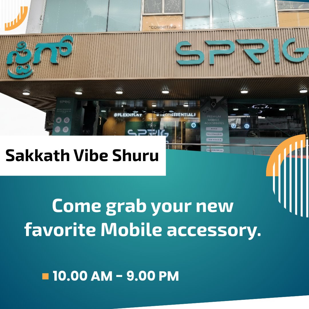 StoreSprig's tweet photo. The vibe is here! ๐ฅ Our JP Nagar store is NOW OPEN! We're celebrating our launch with a deal you don't want to miss: All mobile back covers are just โน99*.
But hurry, this deal is only for(Oct 1st & 2nd)! Come grab your favorite accessories. *T&C Apply
#Sprig #OfflineStore https://t.co/IvYrJAsS8g