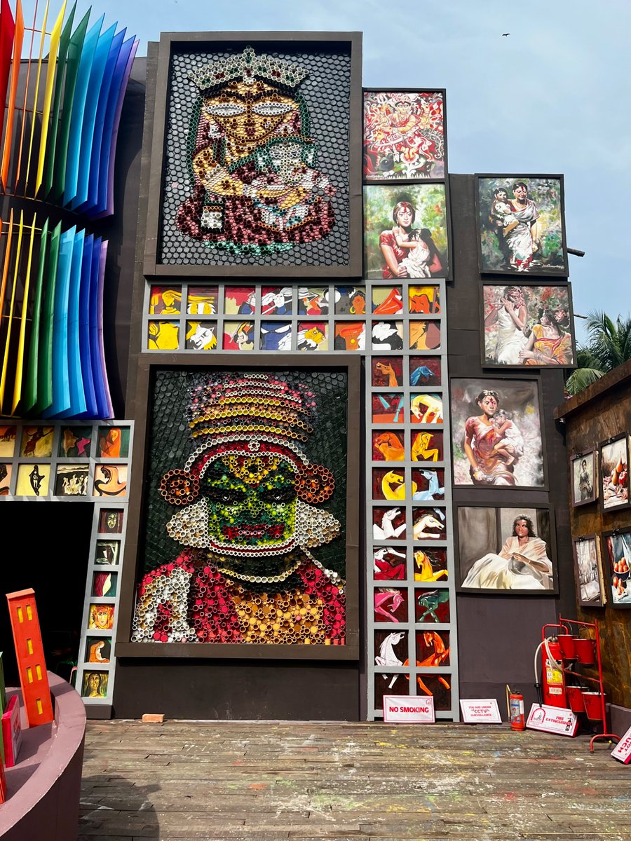 statdebjit's tweet image. The creativity of pandal art. Made with paint cans at Hajra Park.