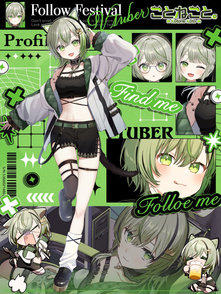 ✦.·˚·.✧ #10月のVTuberフォロー祭り ✧.·˚·.✦

ボイス特化のゲーマーVTuber
猫＆緑好きの完全個人勢‼️‼️

💚VALO大好き元気系✨
🖤笑い多め＆絶叫多め
💚YouTubeではシチュボと飲酒雑談🍻
🖤ビジュ最強卍卍

💚♻️💬＋👤 気になった方巡回します🫶
#Vtuber推し探しにどうぞ
#広がれ個人勢VTuberの輪