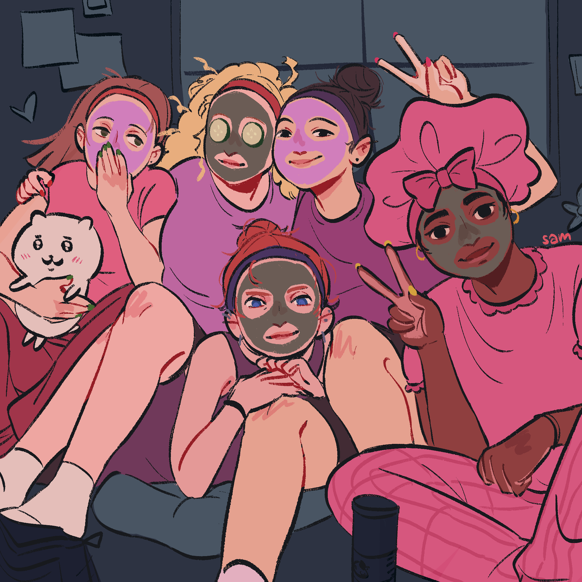 samwitcch's tweet photo. day three: they raided wendy's mom's clay masks #spgirlsweek2025 https://t.co/CqlnrKoZW1