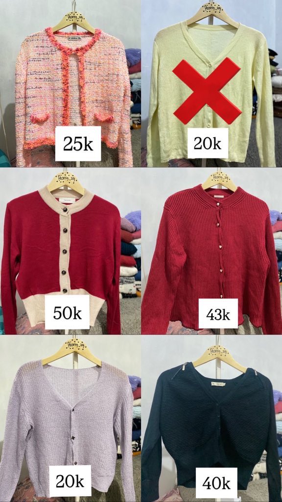 akun jualan ona || atasan & cardi tweet media