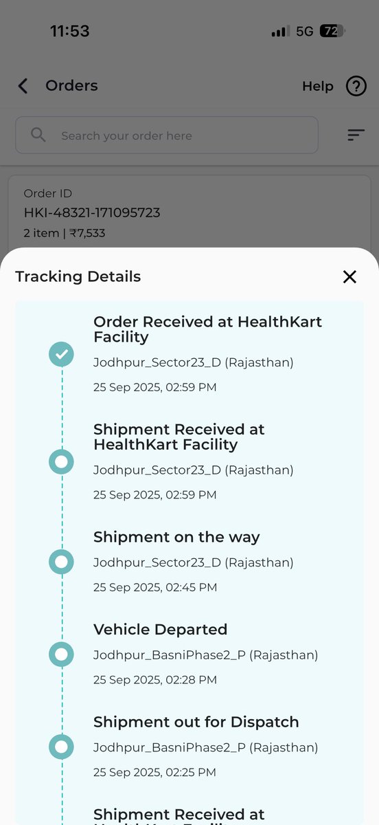 6 days to just keep it and not deliver. Despite complaining daily for 3 times still no resolution. Pathetic service <a href="/Healthkart/">HealthKart</a>