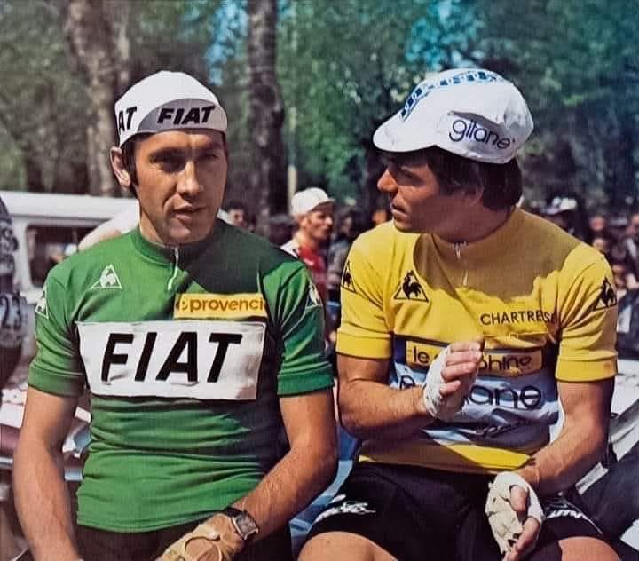 Les 2 plus grands champions cyclistes, 10 #TourdeFrance à eux deux mais aussi 8 giros, 3 vueltas.