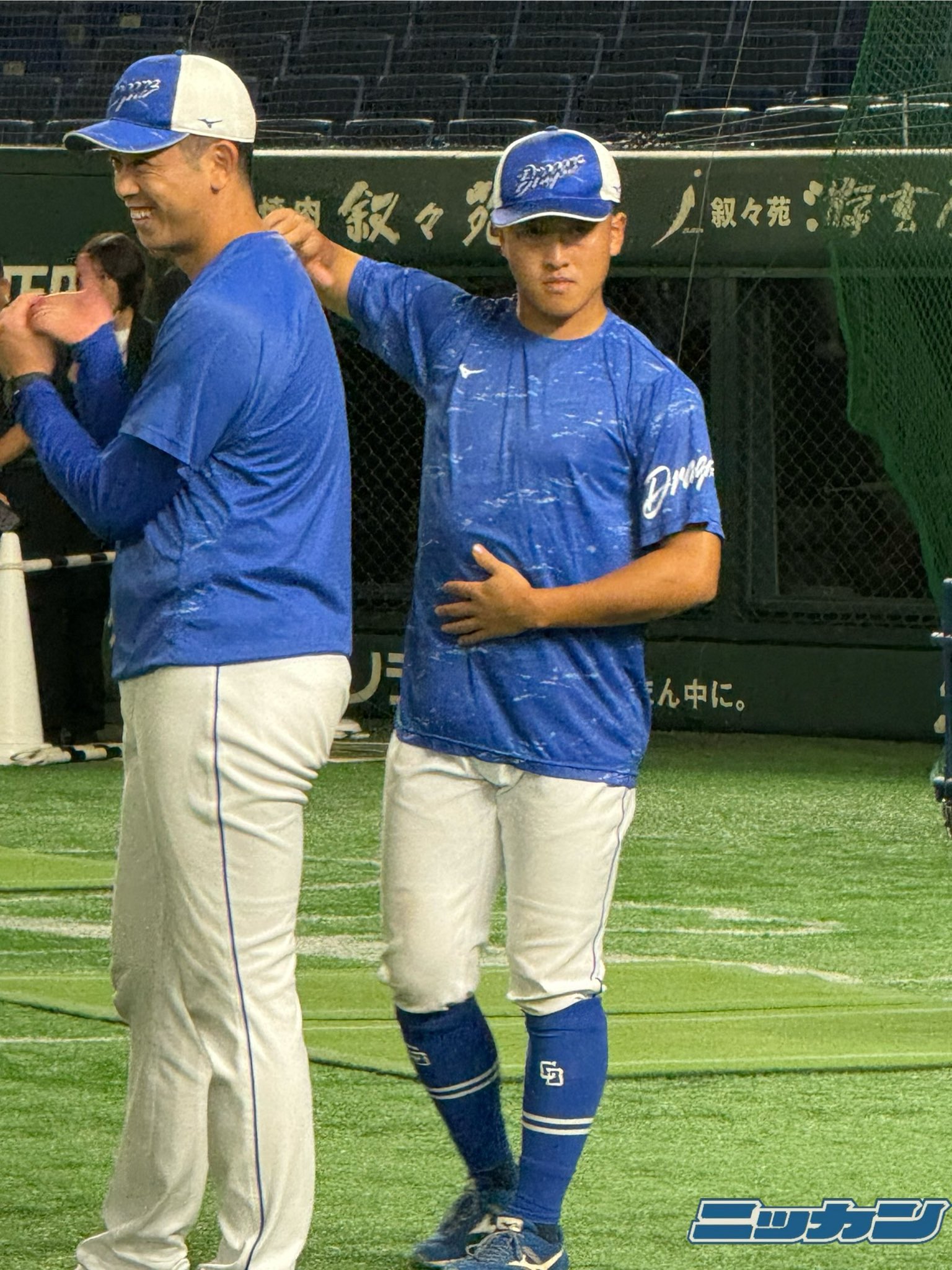 中日ドラゴンズ　ウィンドブレーカー Nakano Masashi | 代打で出場ヒットが出て一安心 #代打でヒット