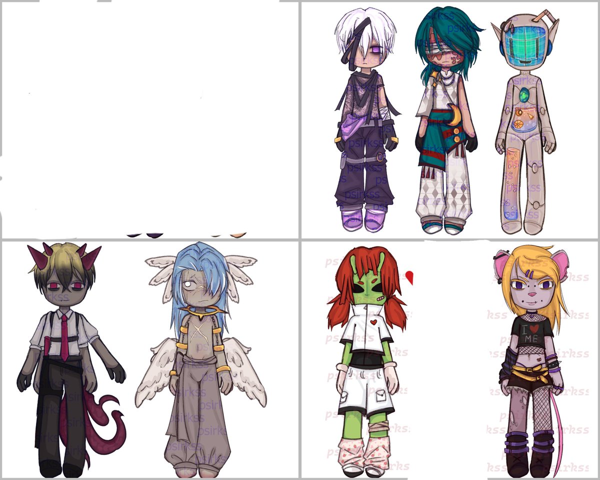 psirkss's tweet image. Активні адоптики по 100-50 гримнів 
Оплата моно або приват⚡
Після оплати кидаю вам файликом без вотермарок і передаю всі права на персонажа 🤍
Писати тг : @/shewioo
#украрт #адопти #комішки #Adopted