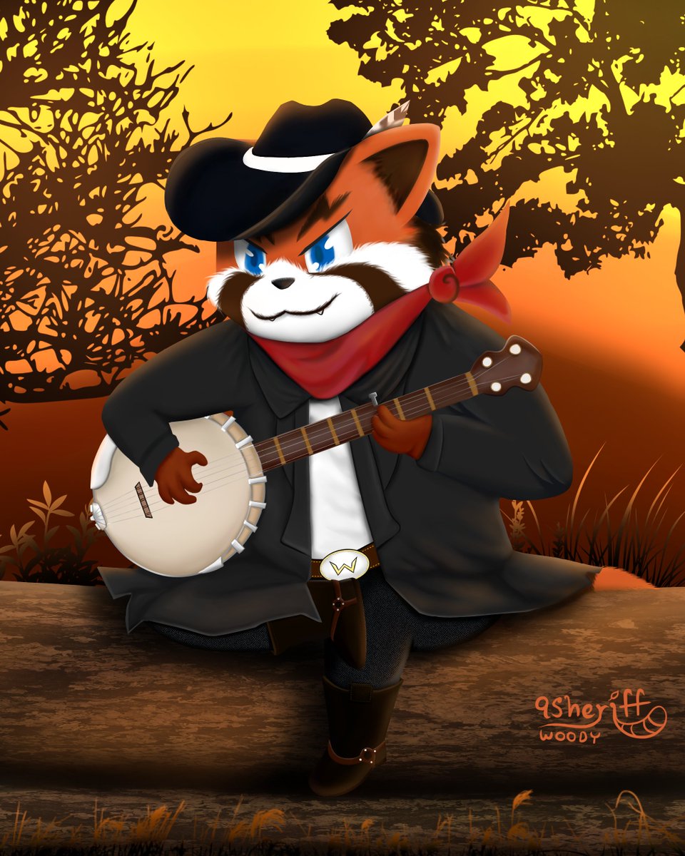 My life was going, Finally finish :3

#furry #furryart #wah #redpanda #digitalart #art #character #9Sheriff #sheriff #cowboy