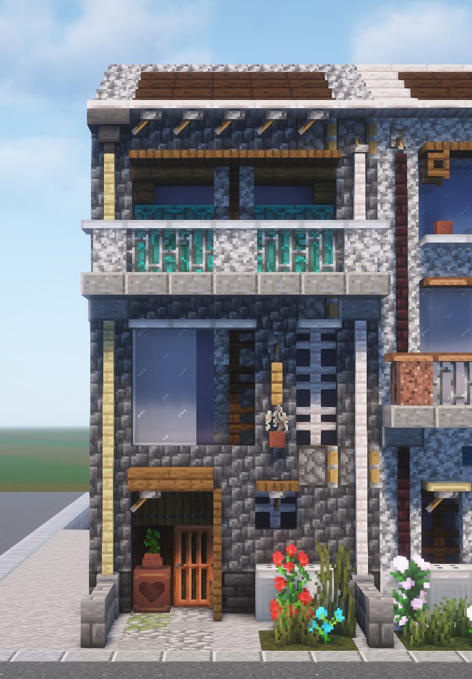 #おやさい鯖 #Minecraftbuilds #Minecraft　

狭小住宅１