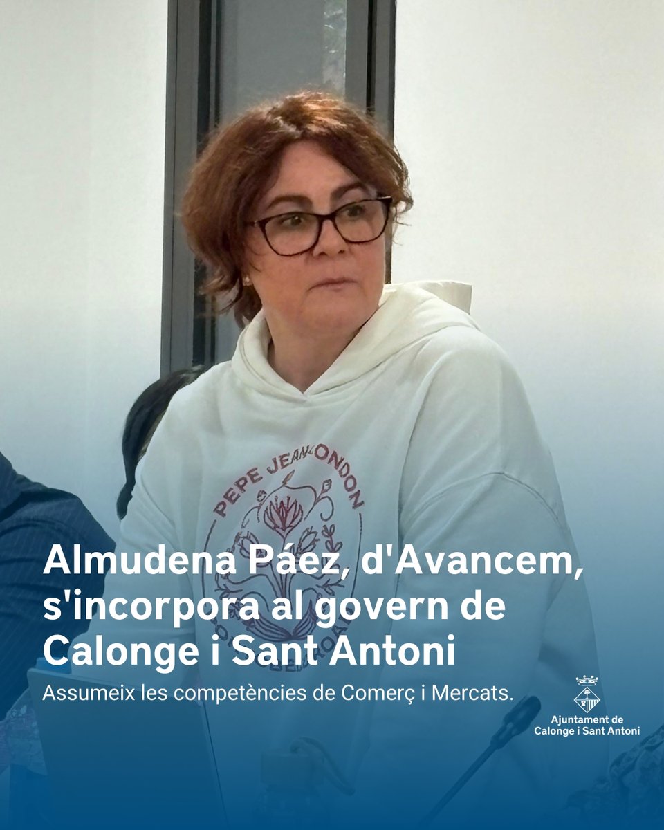 Ajuntament de Calonge i Sant Antoni (@ajuntcalonge) on Twitter photo 🤝🏼Almudena Páez, d'Avancem, s'incorpora al govern de Calonge i Sant Antoni com a regidora de Comerç i Mercats✅Amb 12 regidors i 6 partits (Junts, PSC, Avancem, Guanyem, PP i Tots pel Poble), és el govern més ampli de la història del consistori➕Detalls a: tuit.cat/8aq7f 🤝🏼Almudena Páez, d'Avancem, s'incorpora al govern de Calonge i Sant Antoni com a regidora de Comerç i Mercats✅Amb 12 regidors i 6 partits (Junts, PSC, Avancem, Guanyem, PP i Tots pel Poble), és el govern més ampli de la història del consistori➕Detalls a: tuit.cat/8aq7f