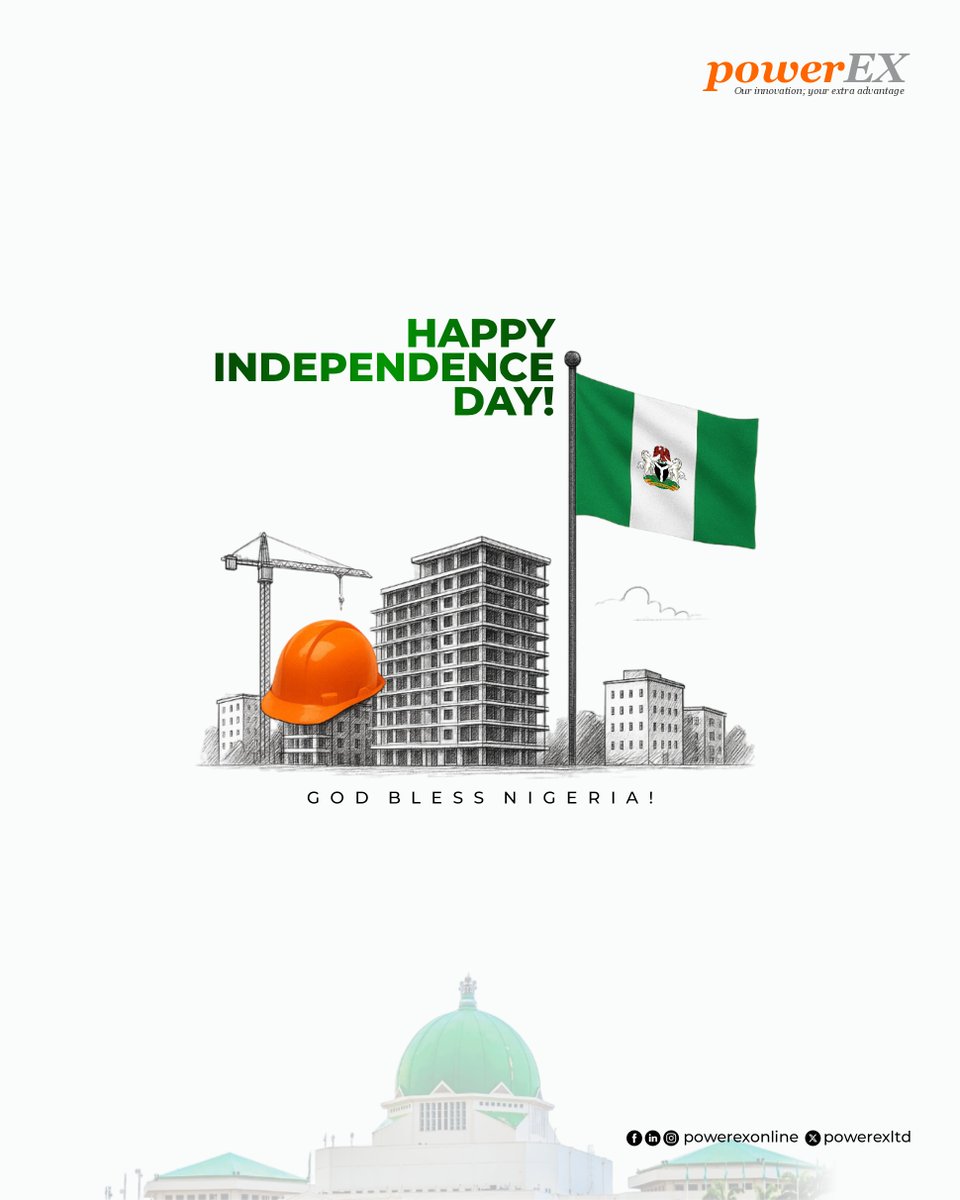 For 65 years, the promise of independence has been a call to build.

At PowerEx, we answer that call every day by empowering Nigeria's growth. The work continues, and we are proud to power it.⚡🇳🇬

#HappyIndependenceDay #NigeriaAt65 #October1st