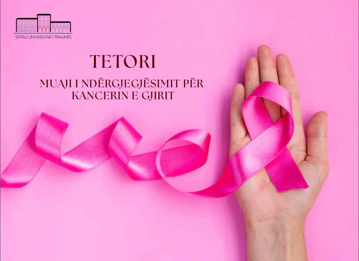 SUT1929's tweet photo. 🎀 Tetori, muaji i ndërgjegjësimit për kancerin e gjirit
🎗️Kanceri i gjirit luftohet me një kontroll të hershëm sot. Ekzaminimi periodik sot mund të shpëtojë jetën nesër.
📌Mos e shty! Kujdesu për veten, sepse parandalimi është arma më e fortë. 
#BreastCancerAwarenessMonth https://t.co/aq2yBQYjE1