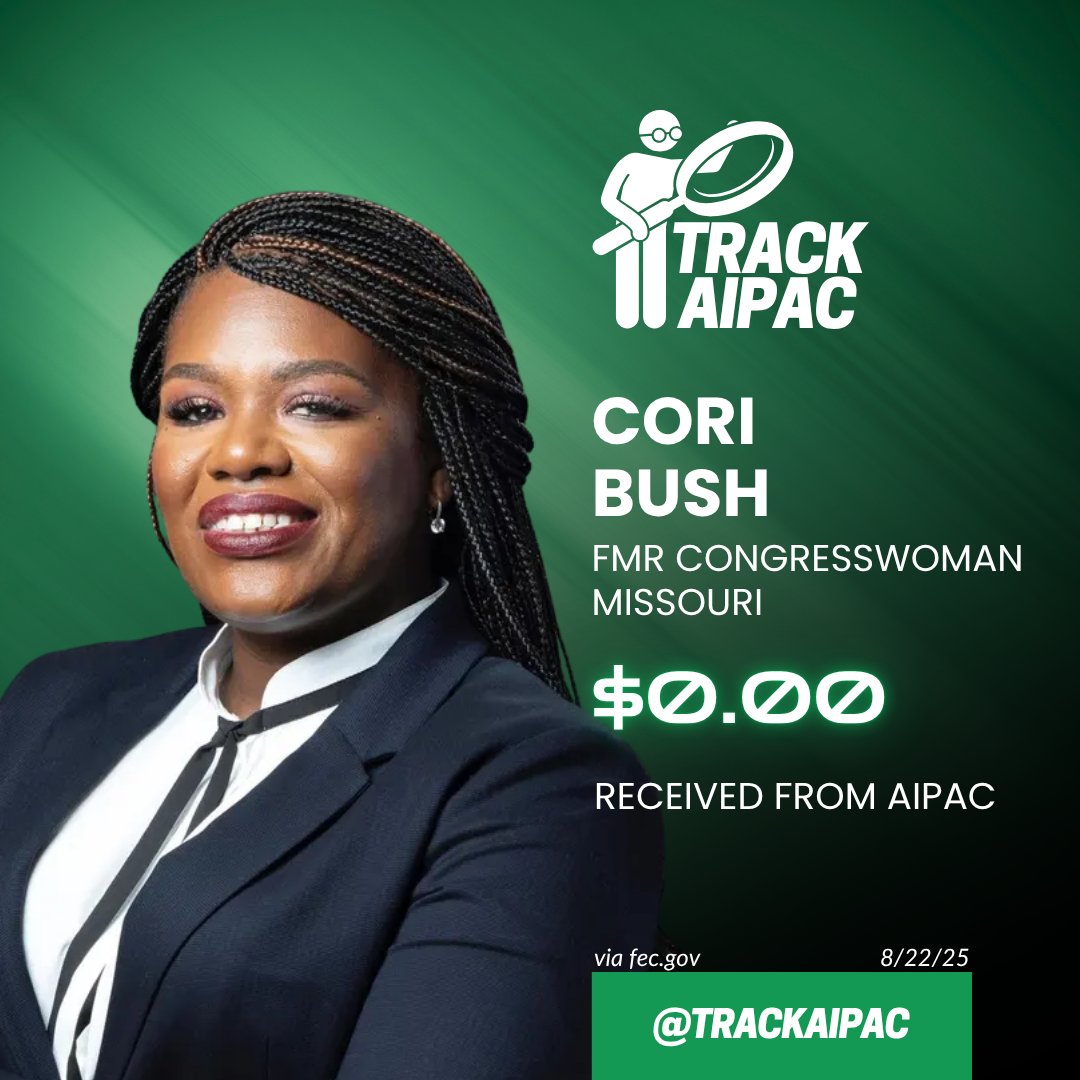 TrackAIPAC's tweet photo. @CoriBush https://t.co/U4Om3U9kdG