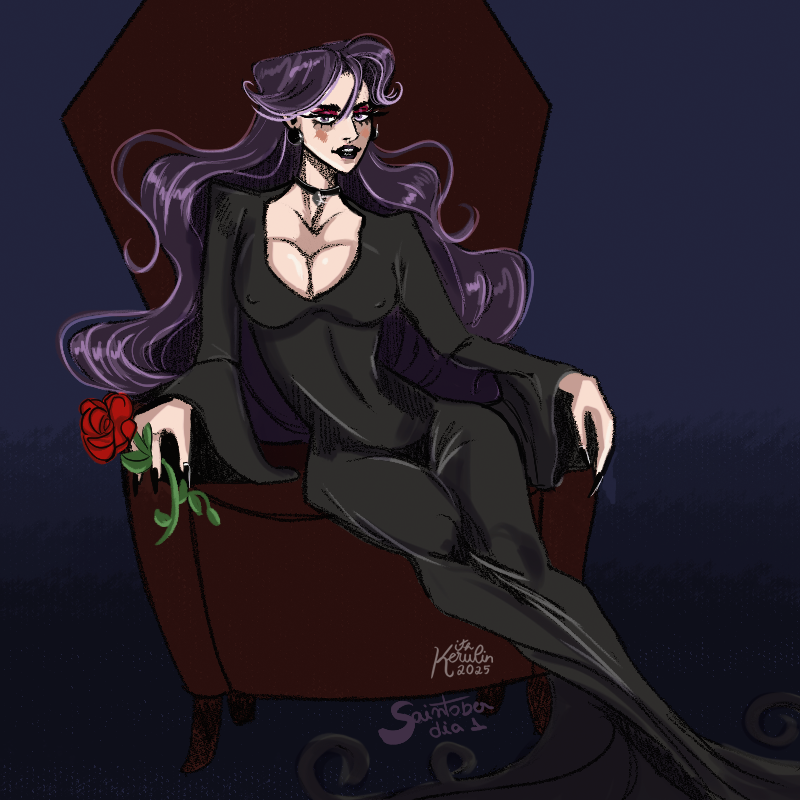 KithKerulin's tweet photo. #Saintober dia 1: Horror movie 
Escolhi #TheAddamsFamily, um terrorzinho de familia, kkkk não sou mt fã de filmes de terror, não conhecia muita coisa. 
E ninguém combinaria mais com a Morticia que a Pandorona.
#PandoraHeinstein #SaintSeiya #MorticiaAddams https://t.co/MqRP5i7eGS