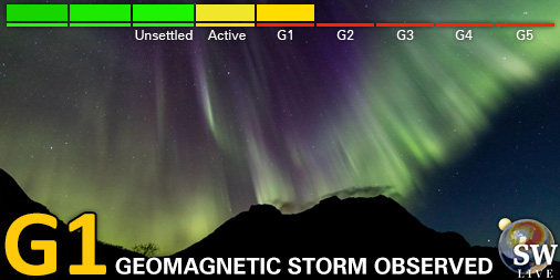 Minor G1 geomagnetic storm (Kp5)
Threshold Reached: 00:57 UTC
Follow live on spaceweather.live/l/kp