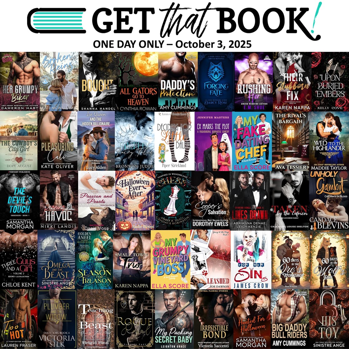 ★ Get That Book - Discounts, Deals, and New Releases ★

Find new releases, deals, and FREE BOOKS!

For one day only, an incredible group of authors are bringing you new releases and ebook deals! 
Download your new favorite book here: gtbpromotions.com