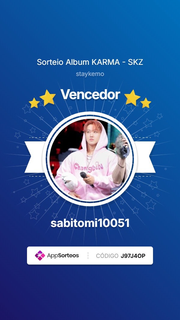 staykemo's tweet photo. Resultado do sorteio!! Parabéns @sabitomi10051 https://t.co/qnVWDUFkQ0