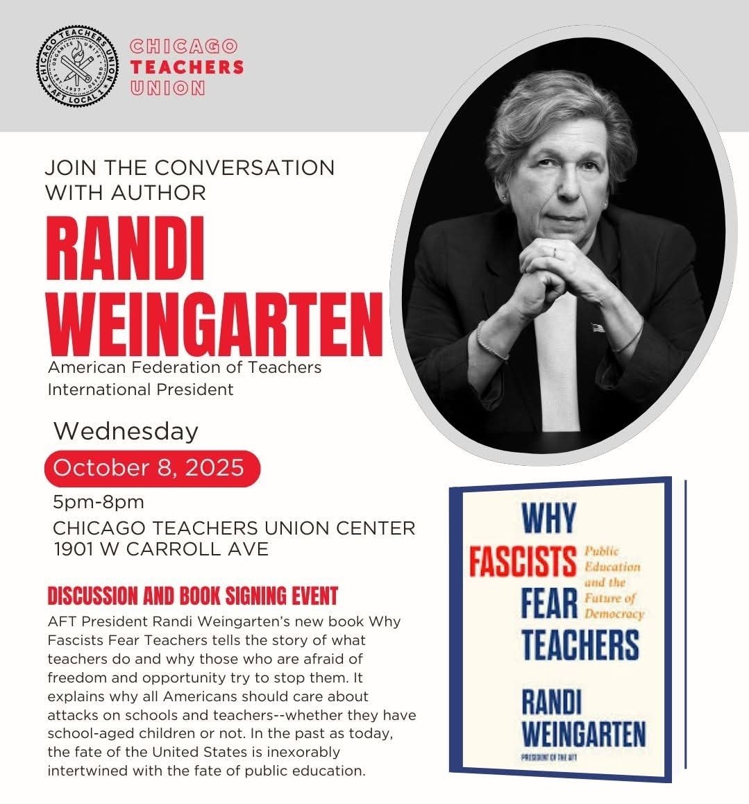The Chicago Teachers Union just glorified a convicted cop killer on the FBI's Most Wanted Terrorists List and Randi Weingarten is moving forward with her book event with them calling conservatives "Fascists."