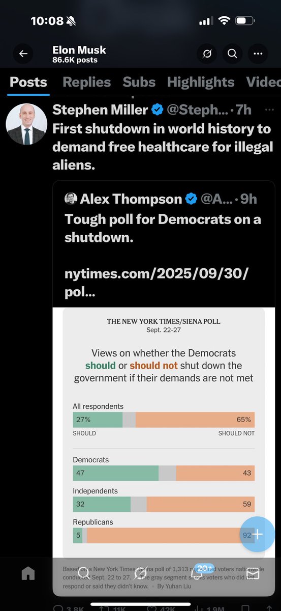 What is their excuse? They punish Americans to serve their future voters: illegals! Wake up, liberals! Your party is now the left, a socialist group of discontented and mentally ill people!  A shutdown because Republicans will not support free healthcare for illegal aliens!