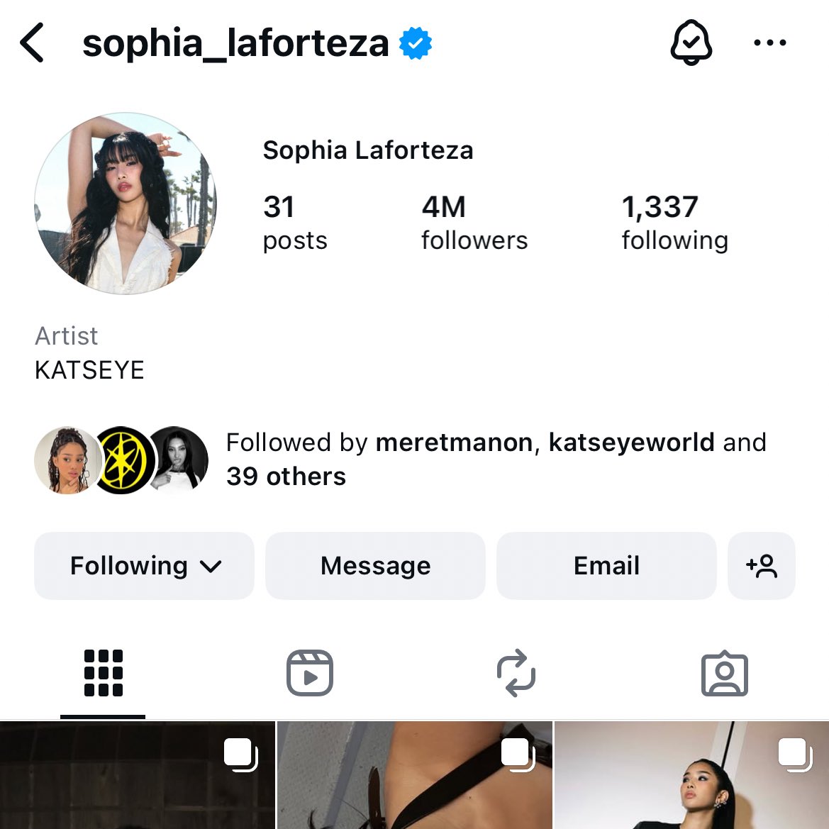 KATSEYE’s Sophia has officially reached 4 million followers on Instagram.