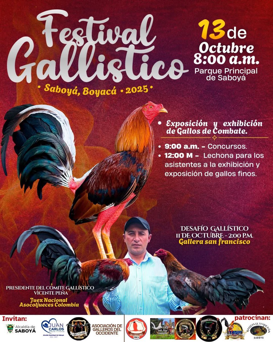 Jader_Silvera's tweet photo. ¡Ojo a esto!

¿Está la Alcaldía de Saboyá en Boyacá ignorando una decisión de la Corte Constitucional sobre la prohibición de las peleas de gallos 🐓?

Aunque la programación “no contempla” peleas en cuestión, puede que ocurran, ojo ahí.

Revisen ⬇️ https://t.co/b2poZEgDMn