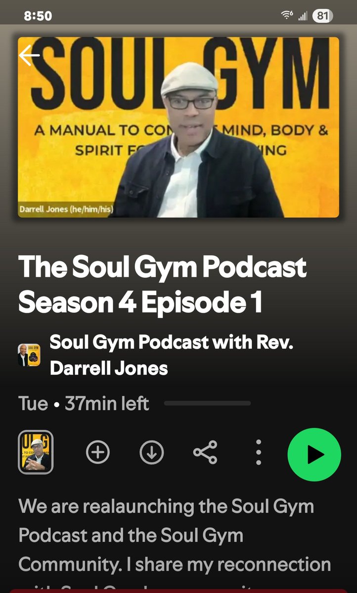 Darrell_Jones_'s tweet photo. So much going on I don't think I shared that a new episode and beginning of a new season of the Soul Gym Podcast dropped last week! Check it out on Spotify, Apple Podcasts, Substack or YouTube! YES to another season! 
#soulgympodcast #gosoulgym #peace #purpose #passion https://t.co/s8mbsYpwAx