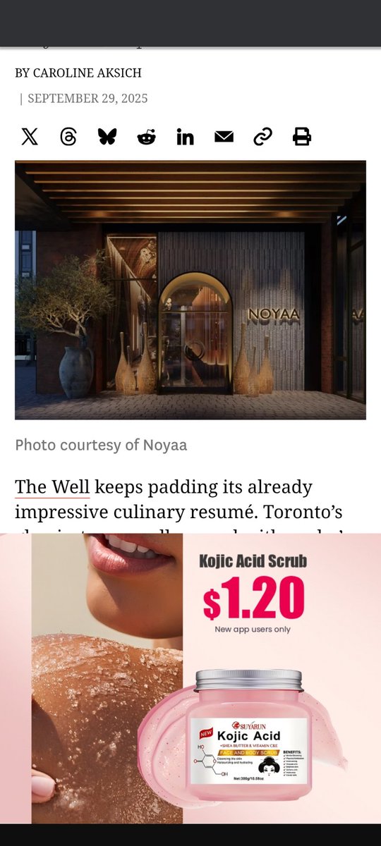 Toronto Life has an ad overlay that takes up a third of the screen.

I've reloaded this page several times to see if the ad disappears or gives me the option to close it.
It doesn't.