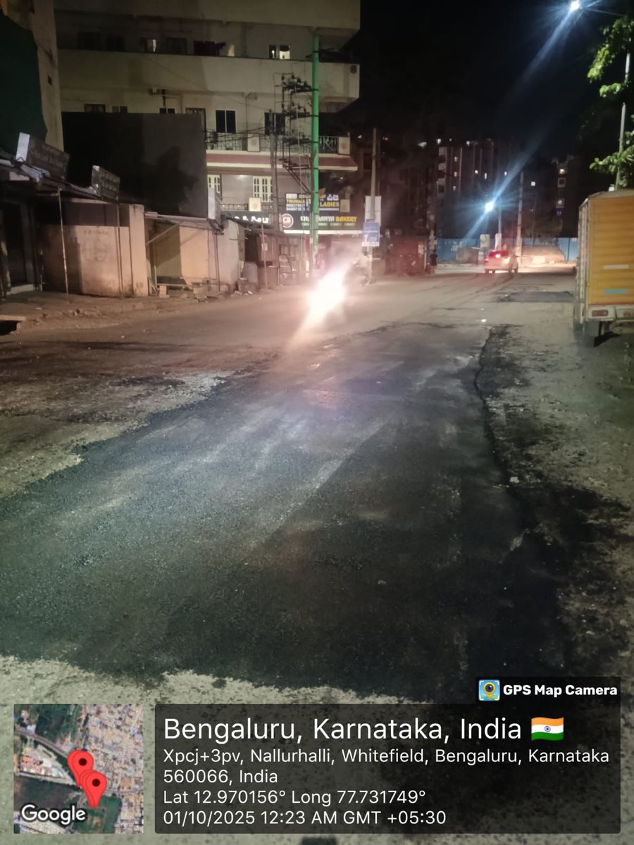 Vimalavisu's tweet photo. Why do such eyewash when there is no intention to help citizens of #mahadevapura ironically the highest tax paying constituency in whole of Bengaluru. Wen will we ever get roads similar to that of central district?It's a shame to keep paying n go thru this @MALimbavali @WFRising https://t.co/IQfU3eDuJV