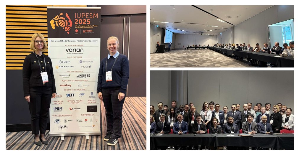 EFOMP_org's tweet photo. 🤝 At the #IOMP Annual Council & General Assembly (30 Sept, Adelaide 🇦🇺), EFOMP was represented by Jurgita Laurikaitiene & Iuliana Toma Dasu. EFOMP shared key priorities & activities, strengthening collaboration in medical physics across Europe & beyond 🌍
#collaboration https://t.co/4EjQyAYkd7