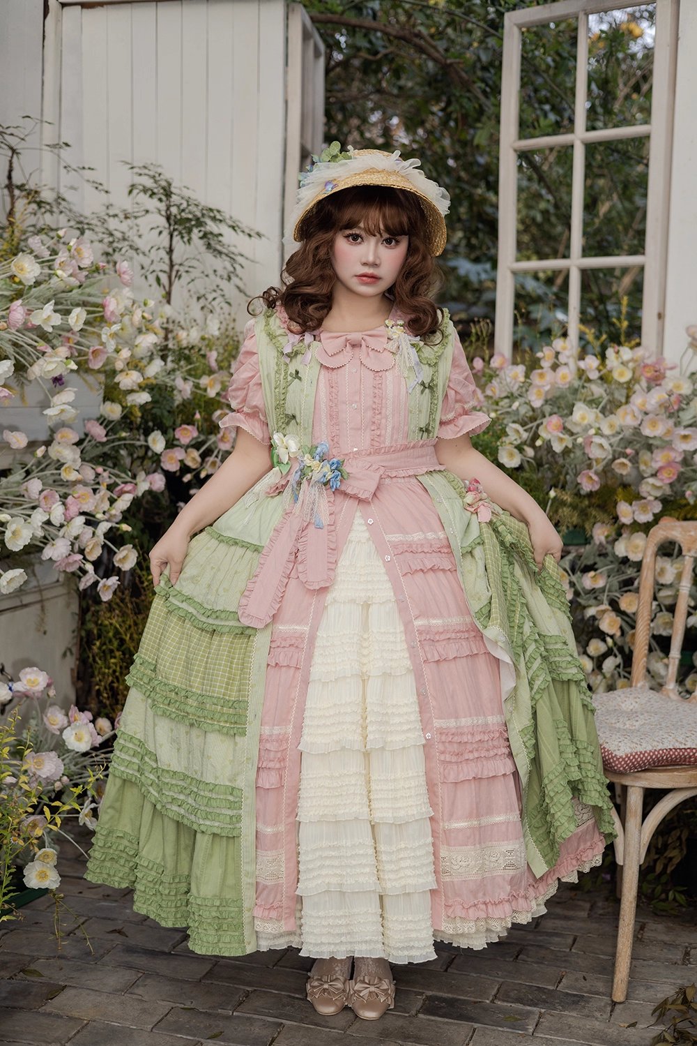 * antique sheep ❀ クリスマスの羊さん (水色リボンと鈴♪) 2024-8-1-1.jpg