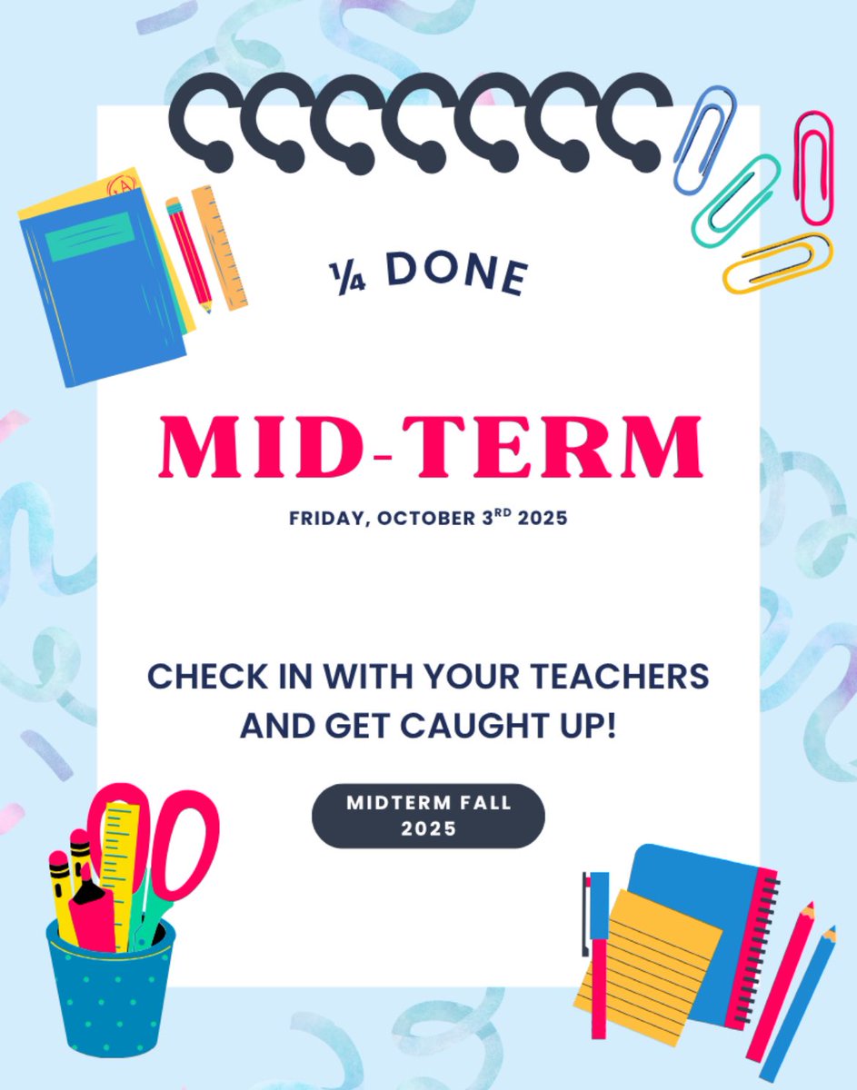 Time flies! We are 9 weeks through the semester.