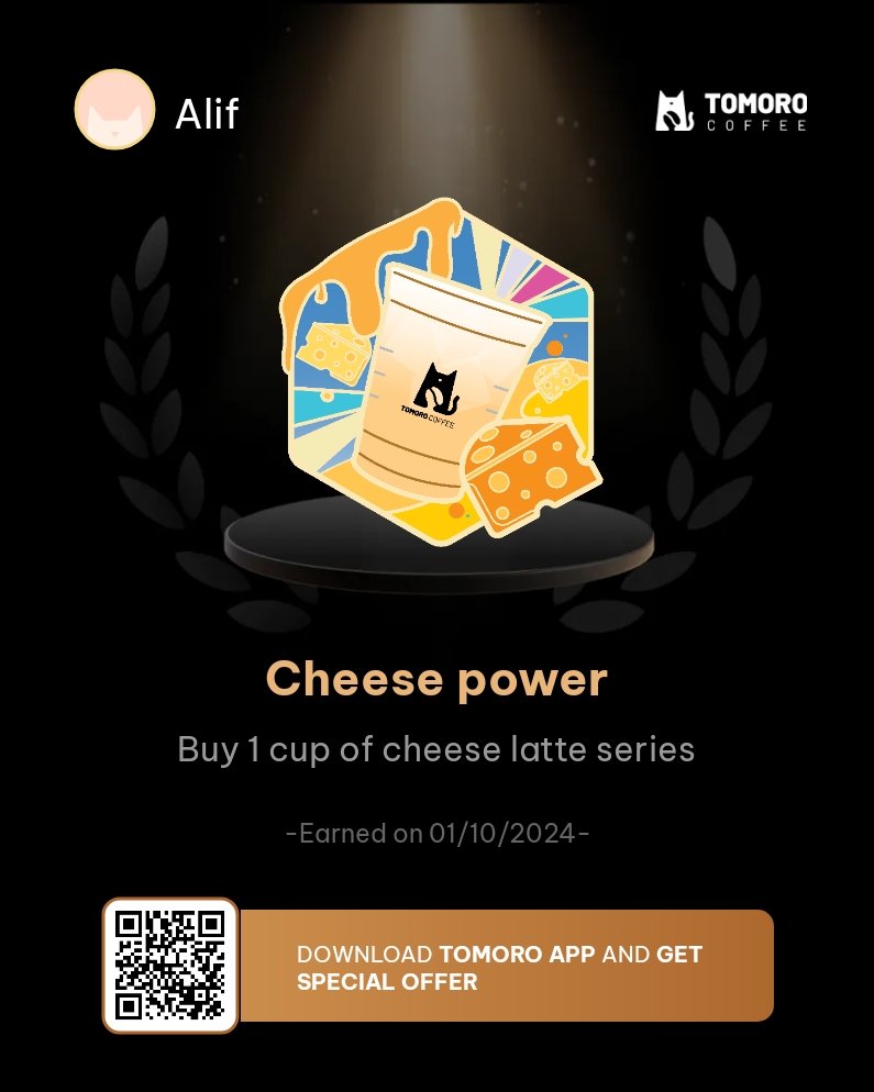 AceDFire's tweet photo. I earned Cheese power in TOMORO APP, come and get your achievement 👉 https://t.co/E21suzO0yp https://t.co/5hwV4QKCVd