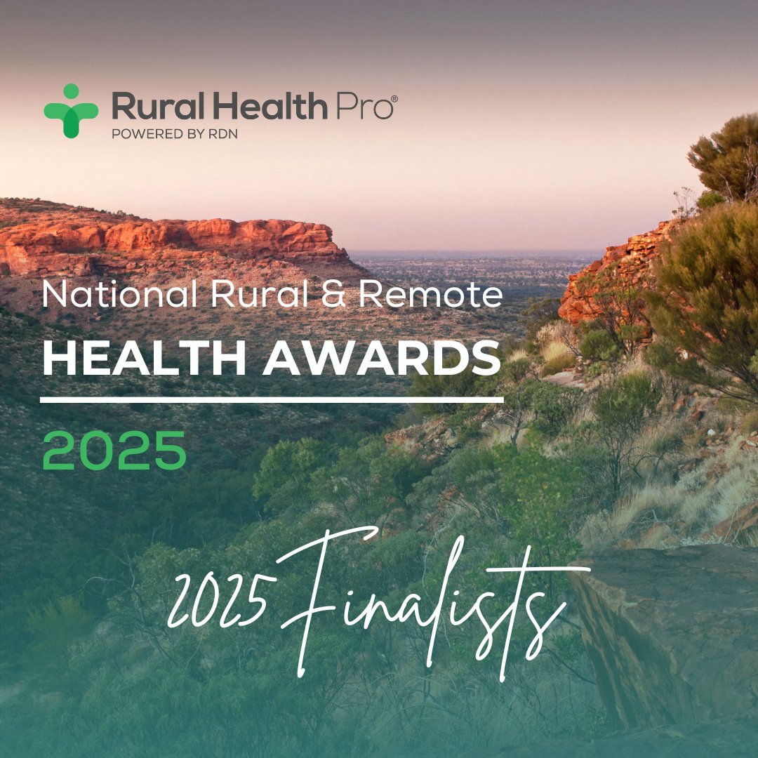 Meet the outstanding finalists for the National Rural and Remote Health Awards 2025! 🏆🎉

RDN's @RuralHealth_Pro is thrilled to announce the three finalists in each of the 10 award categories, made up of individuals, organisations and teams who showcase exceptional dedication to
