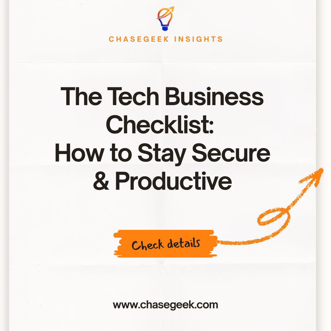 chasegeek's tweet image. Feeling overwhelmed by business tech? 😩
A daily IT health checklist can keep your data secure, your team productive, and your business running smoothly. Stop the stress, get the right tech.
Contact us for a free consultation!
#ITSolutions #TechTips #Cybersecurity