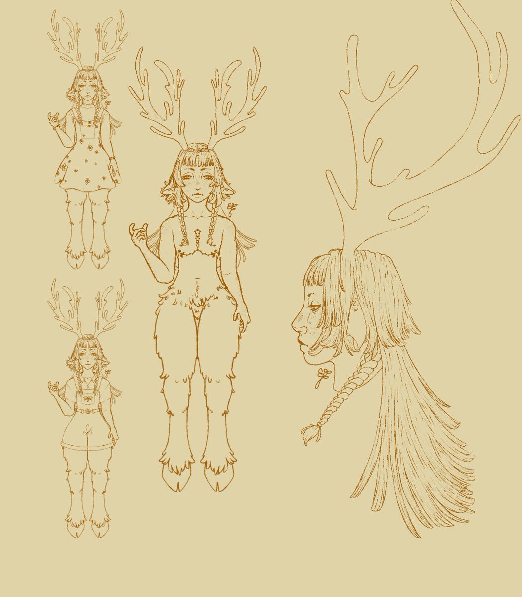 cryingtreefern's tweet image. i have my british lit test tomorrow so in the meantime heres some sketches of my model + old design from A YEAR AGO :3 (no color yet but my pfp is pretty much it) (yall i love my artstyle sm ToT)