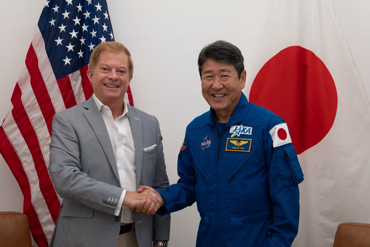 This weekend at the <a href="/USA_Pavilion_/">USA Pavilion • アメリカ館</a>, we proudly welcomed Astronaut Takao Doi, a true hero and veteran of two NASA space shuttle missions. 🇺🇸

America leads in space because we believe in greatness, innovation, and strength. 🚀