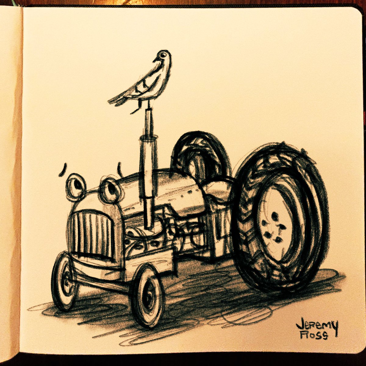 Day 26: A Vintage Tractor 
#lillasStylePlay2025 #kidlitart #kidlit #vintage #vintagetractor #tractor #FarmLife